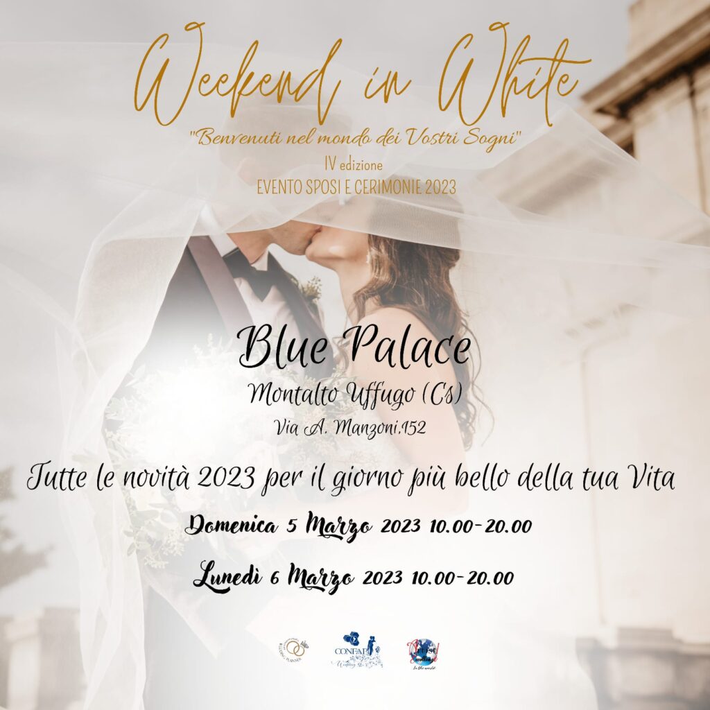 Weekend in White, evento sposi e cerimonie 2023, Confapi Wedding