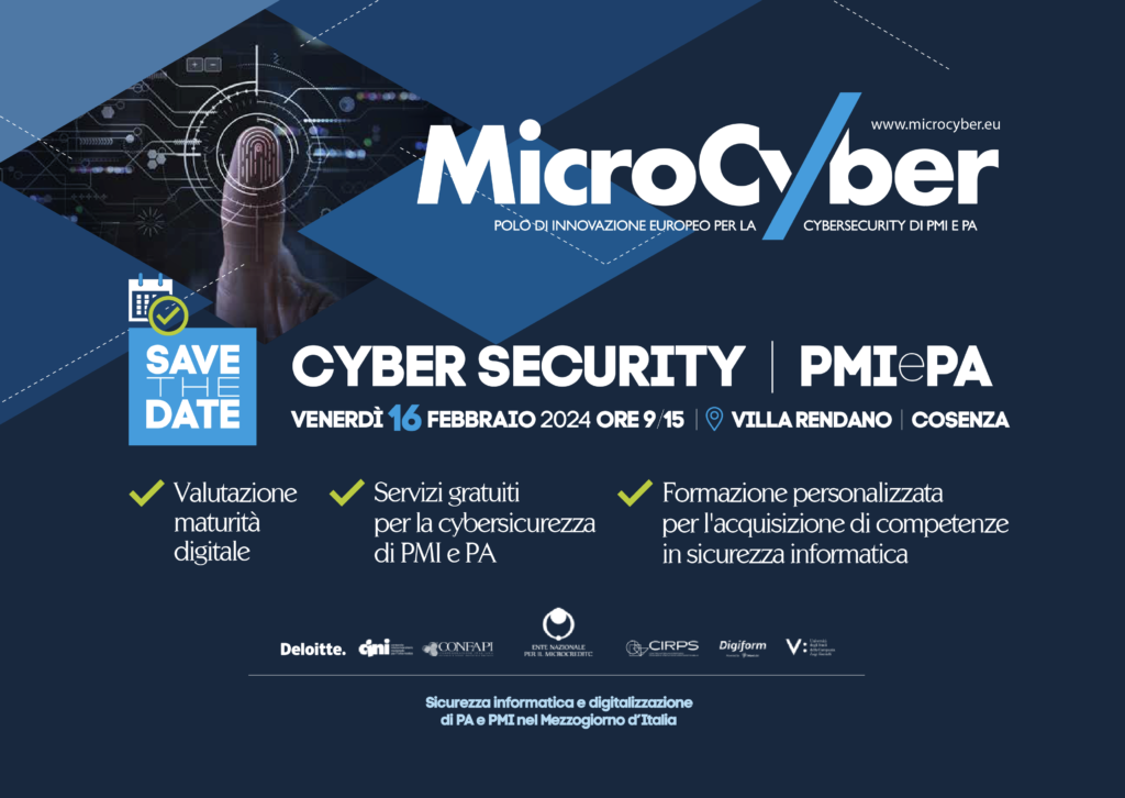 MICROCYBER Fruizione gratuita di servizi per la cybersicurezza di PMI e PA